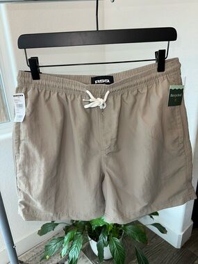Tilly’s RSQ 6” Taupe Nylon Shorts with Elastic Waist